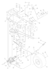 Drive Diagram and Parts List for 13AC762F729 2005 Yard Machines Lawn Tractor